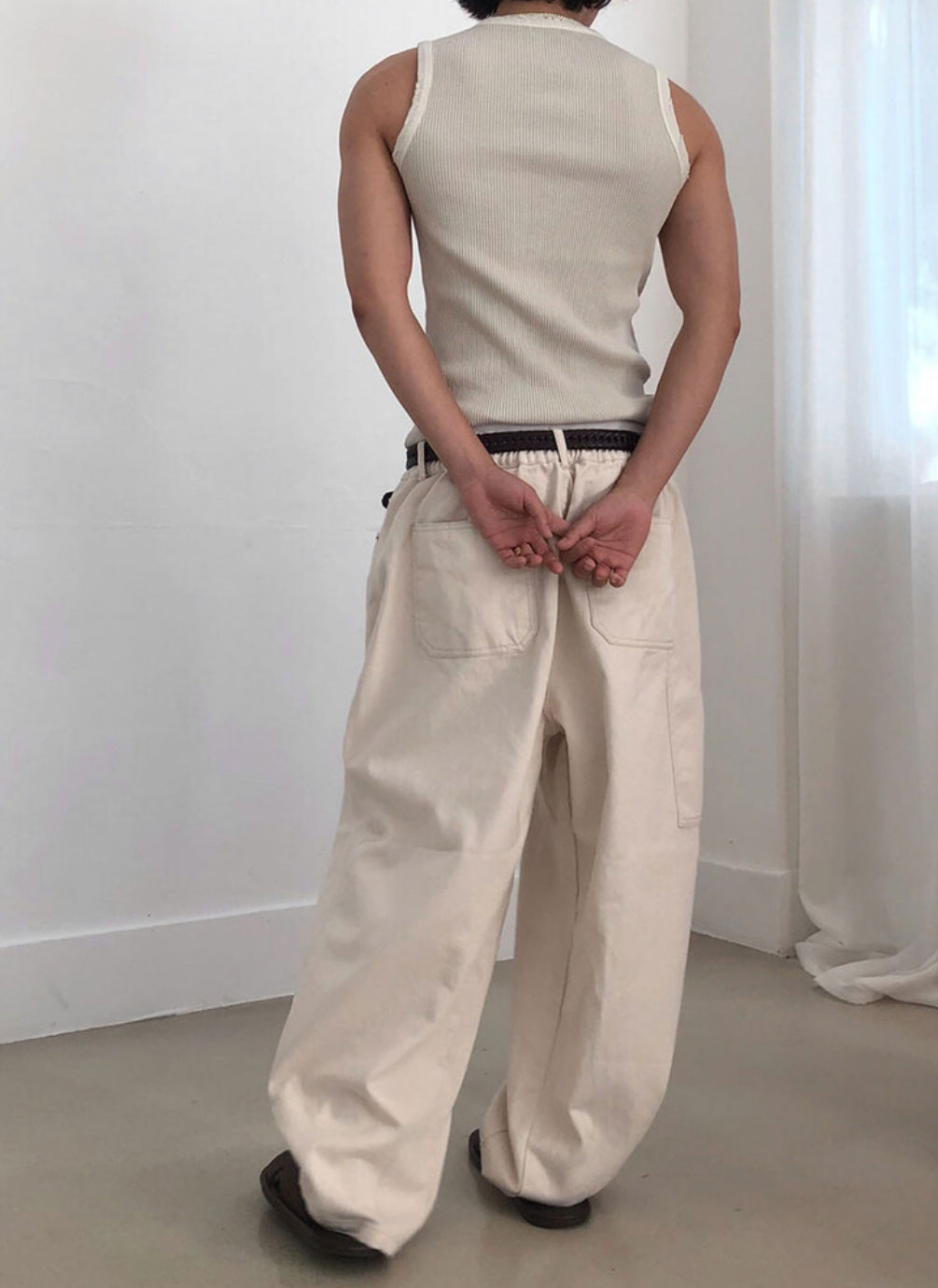 Vintage Henley Rib Tank Top