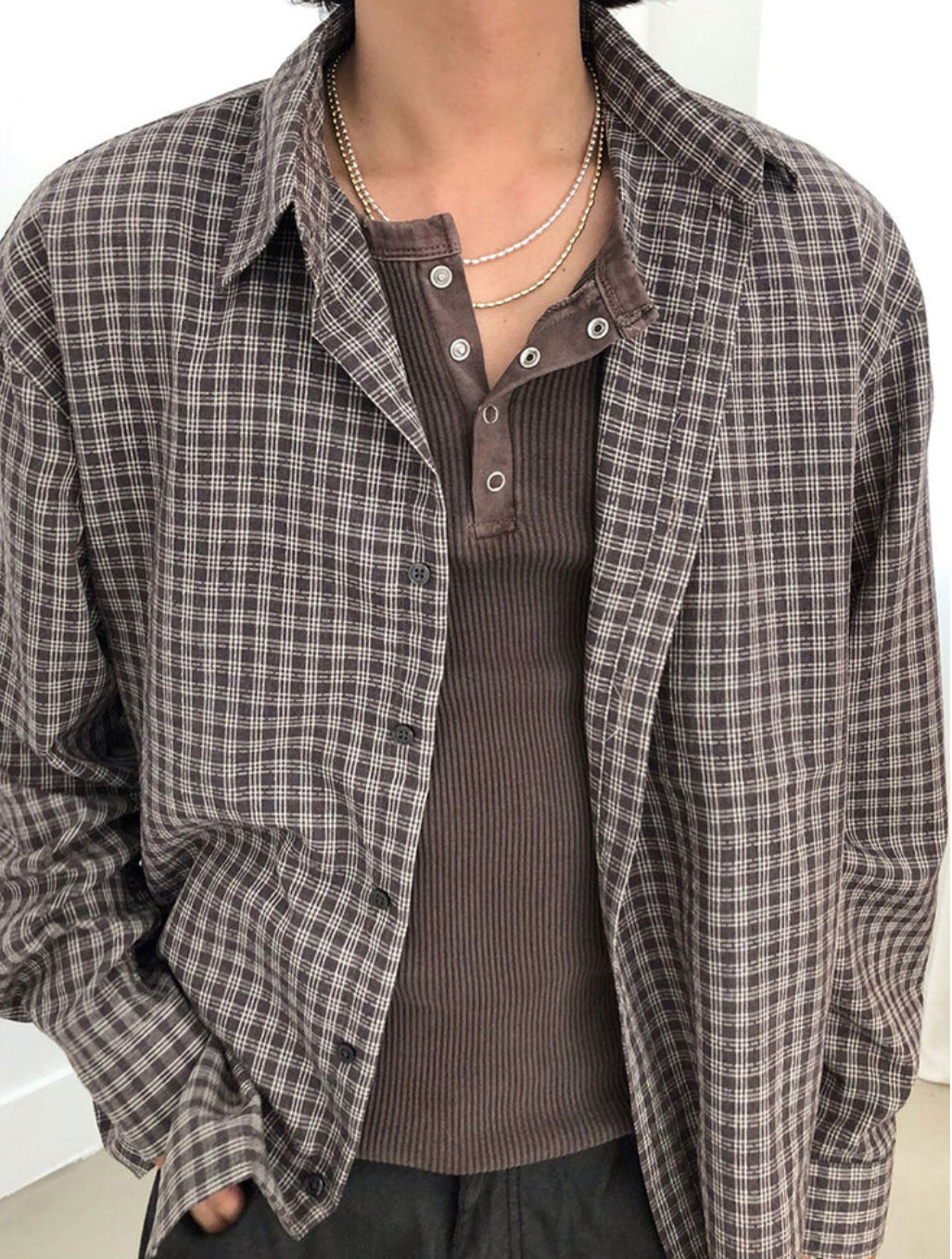 Vintage Henley Rib Tank Top