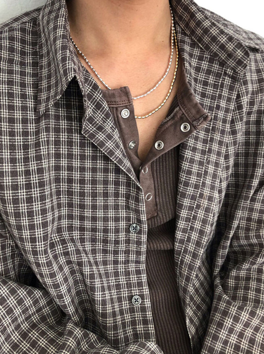 Vintage Henley Rib Tank Top