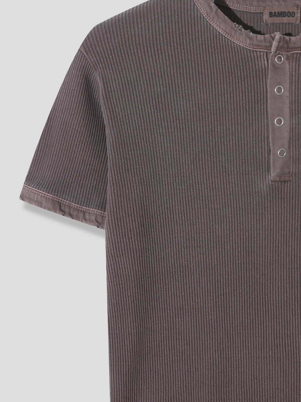 Peak Ribbed Henley Short Sleeve Tee