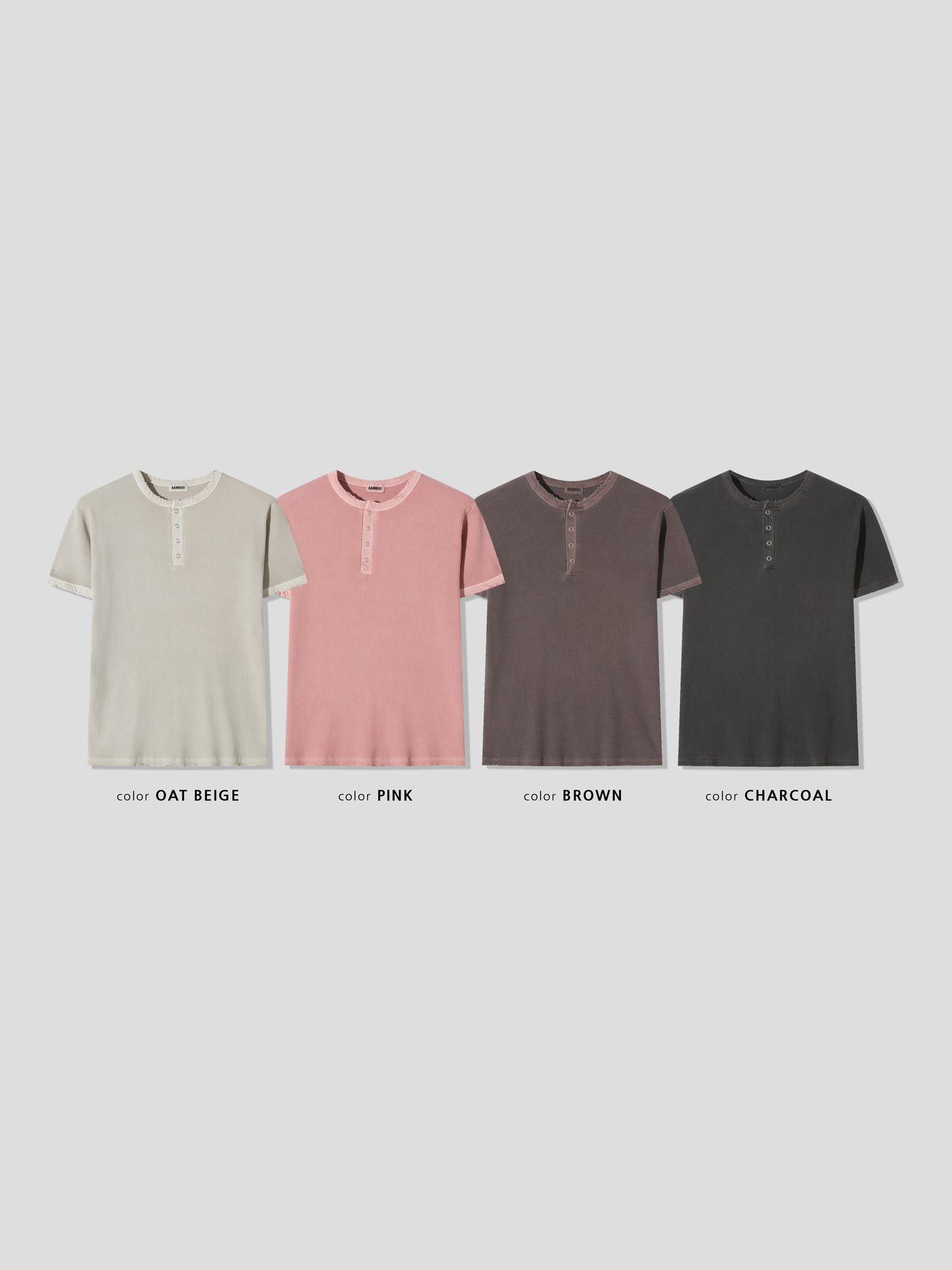 Peak Ribbed Henley Short Sleeve Tee