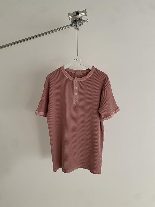Peak Ribbed Henley Short Sleeve Tee