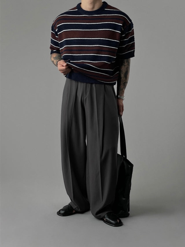 Wide Tuck Slacks
