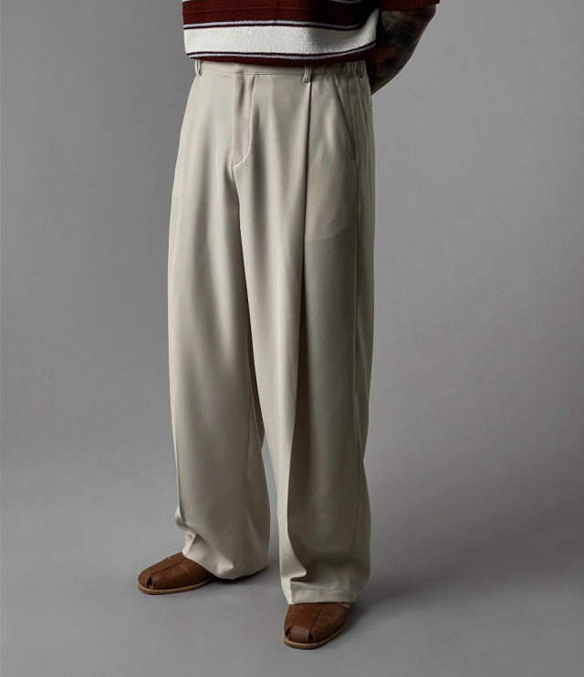 Wide Tuck Slacks
