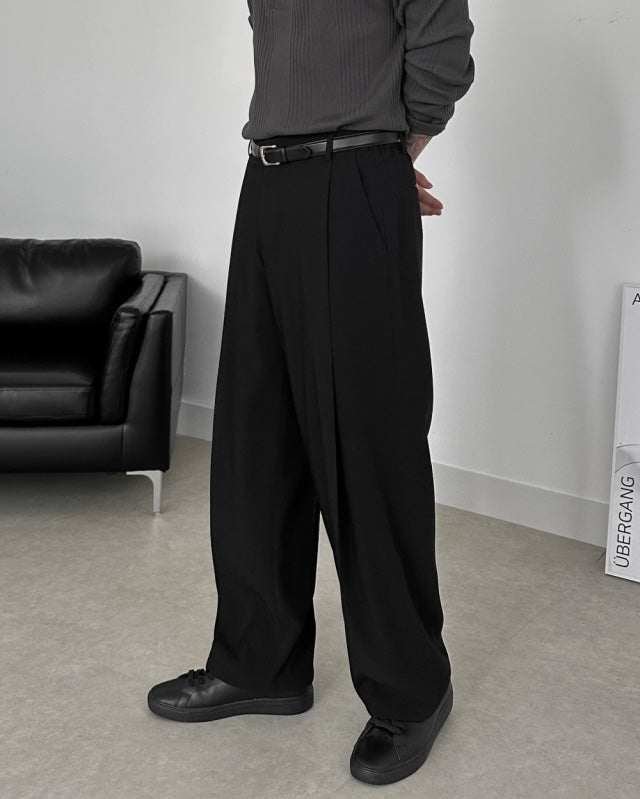 Wide Tuck Slacks