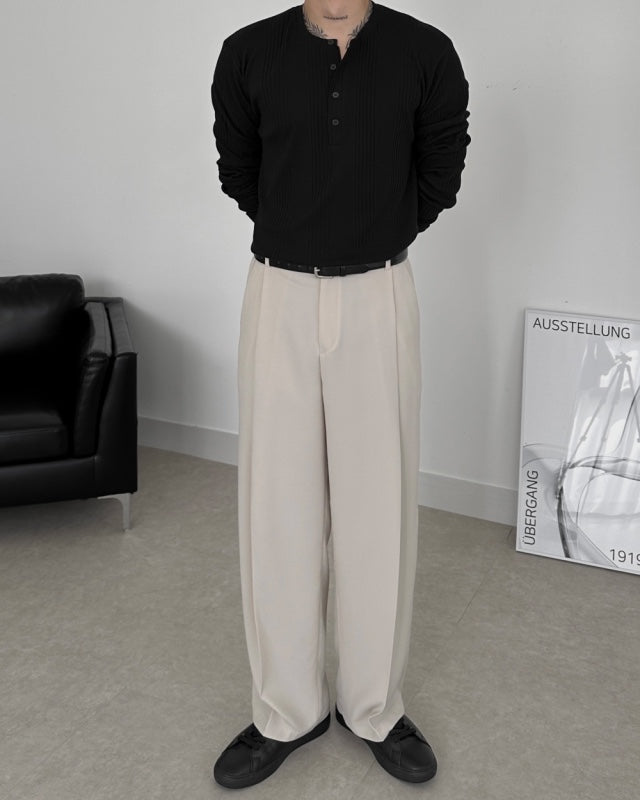 Wide Tuck Slacks