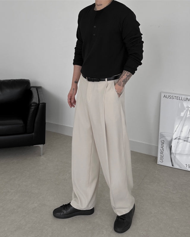 Wide Tuck Slacks