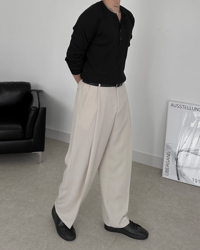 Wide Tuck Slacks