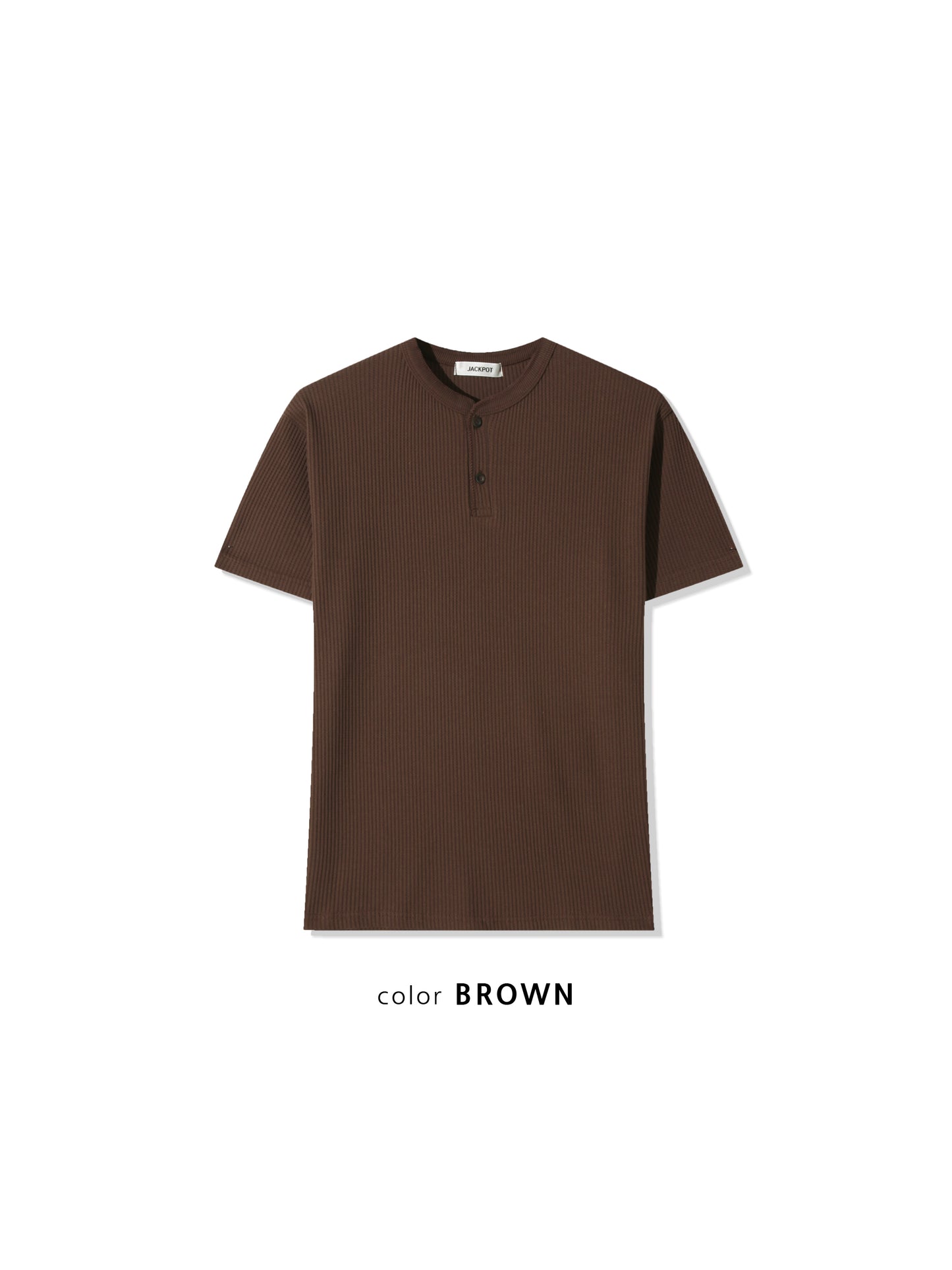 Waffle Henley Neck