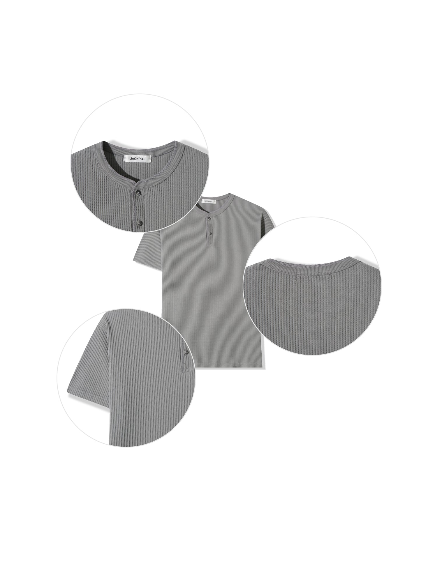 Waffle Henley Neck