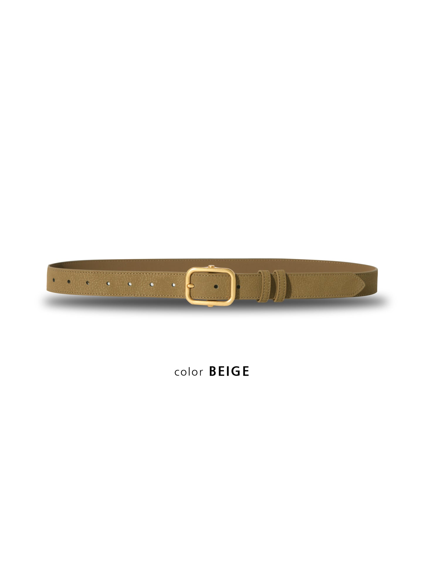 Gold Buckle Leather Belt