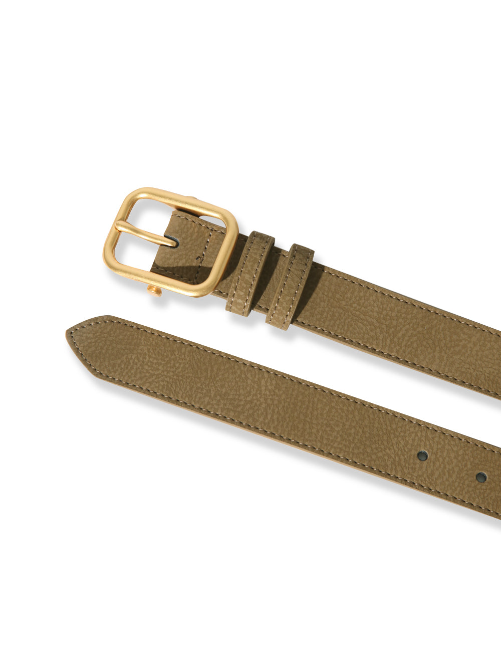 Gold Buckle Leather Belt