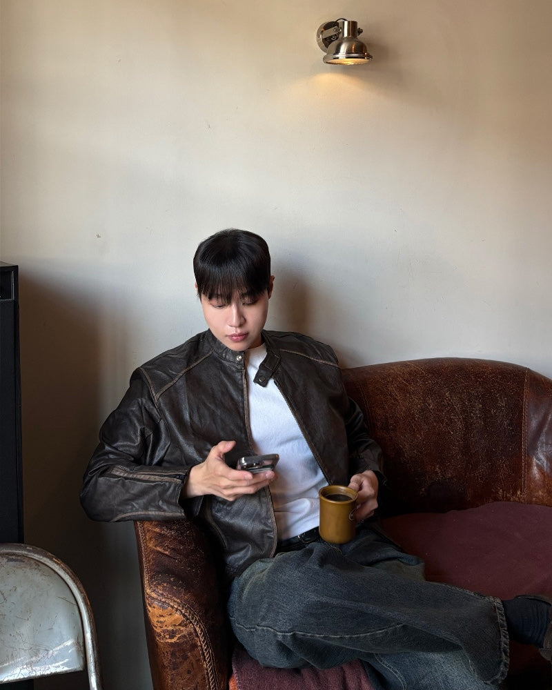 Vintage Racer Leather Jacket