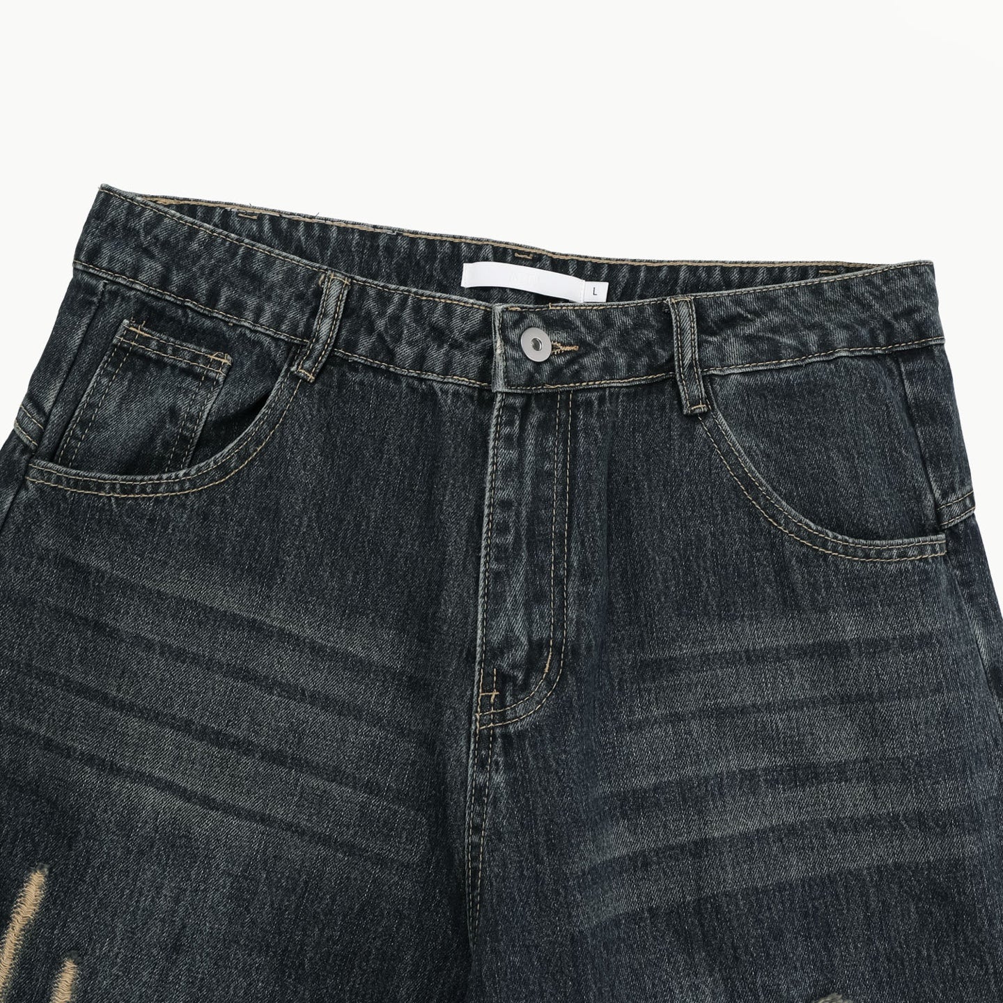 Arc Balloon Distressed Denim