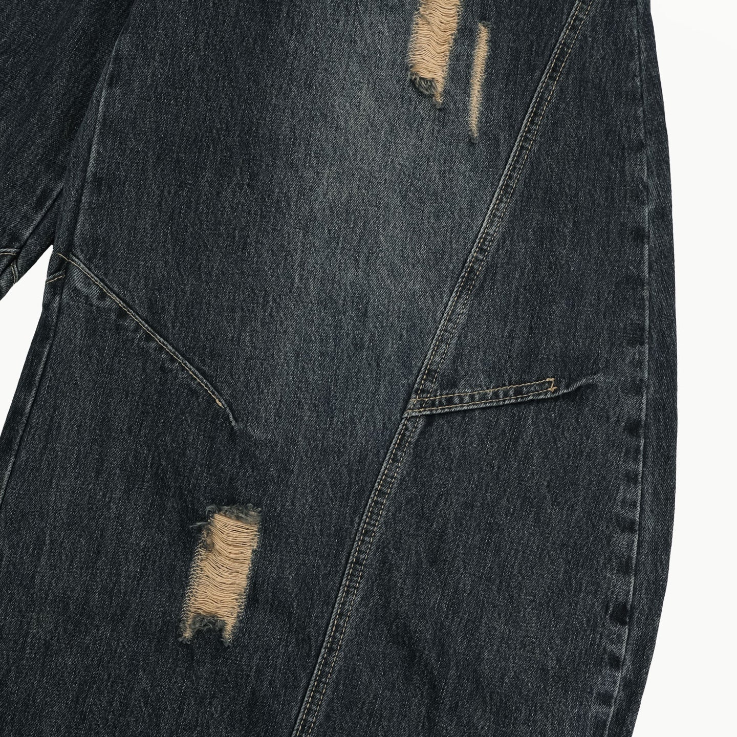 Arc Balloon Distressed Denim