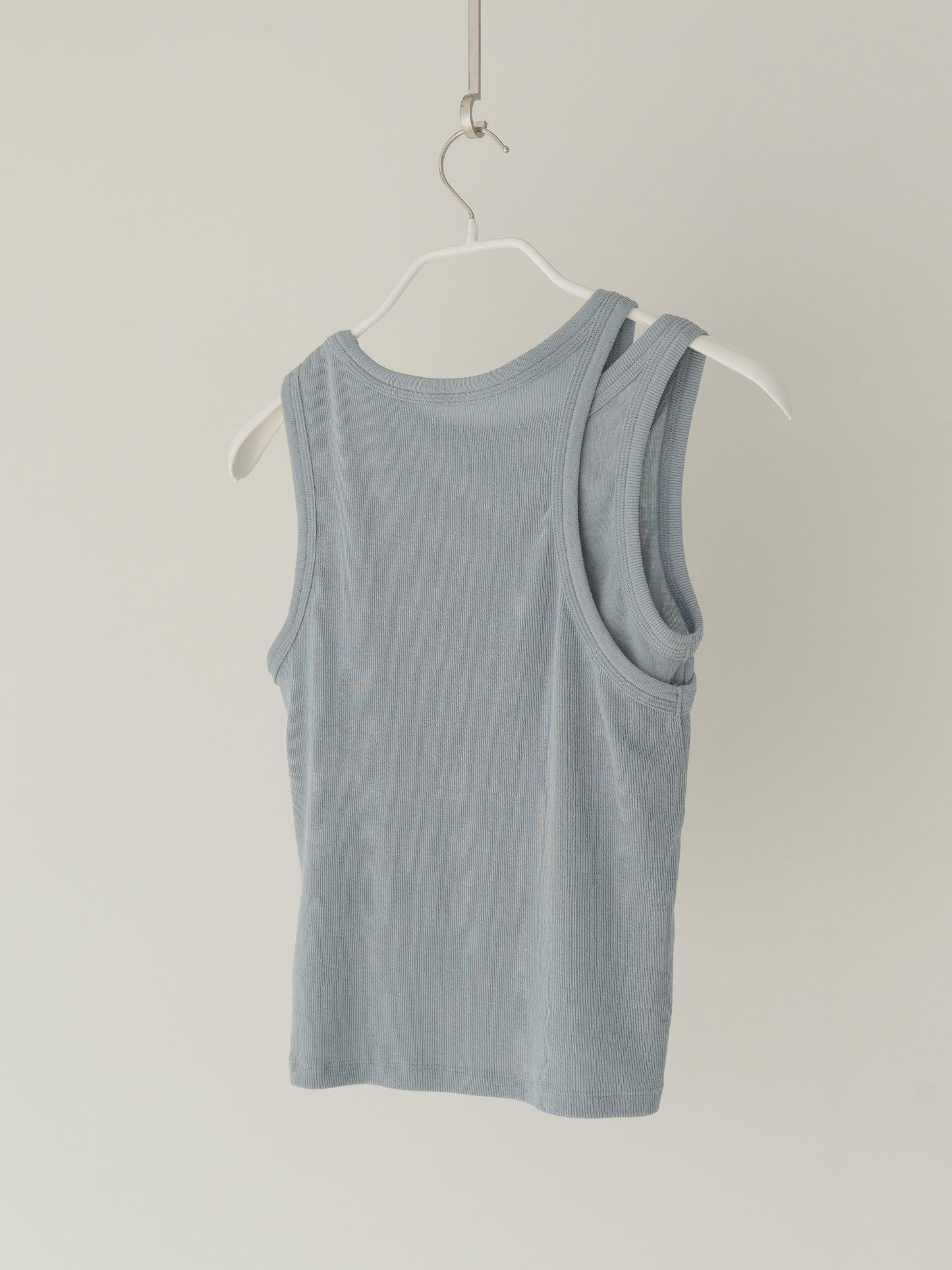 Mei Ribbed Sleeveles-BLUE