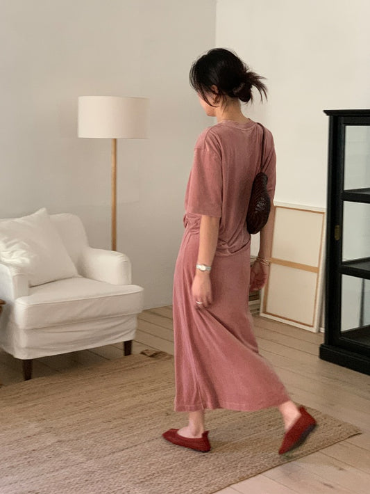 【HER&SHE 2025AW】Velvet Cozy Long Skirt