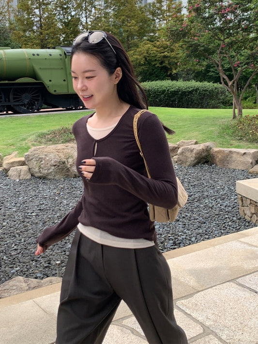 【HER&SHE 2025AW】Scoop Layered T-Shirt