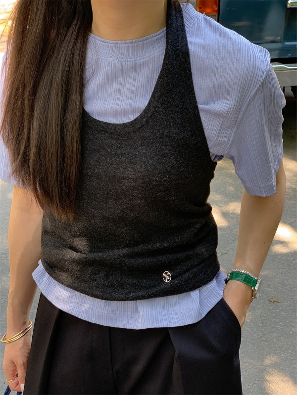 【HER&SHE 2025AW】Double Lip Texture Tee