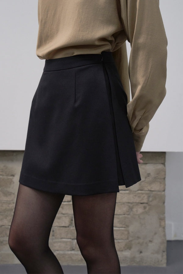 【HER&SHE 2025AW】Side Slit Skirt Pants (Wool blend ver)