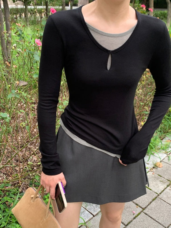 【HER&SHE 2025AW】Scoop Layered T-Shirt