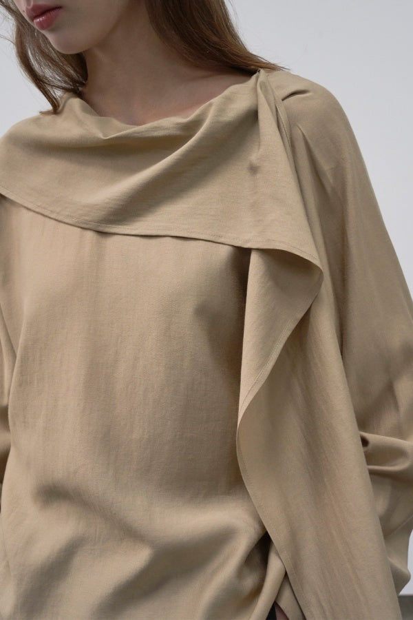 【HER&SHE 2025AW】Soft-belted Tie Blouse
