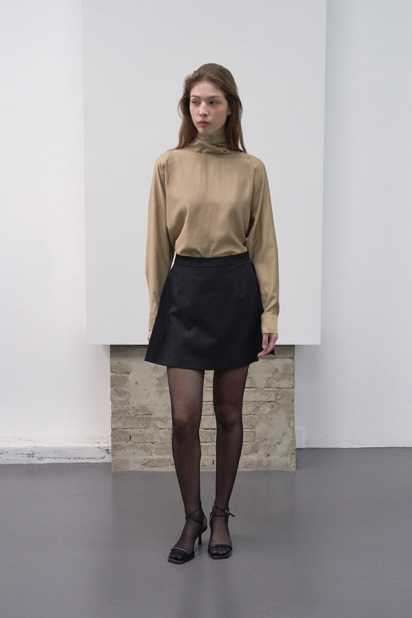 【HER&SHE 2025AW】Side Slit Skirt Pants (Wool blend ver)