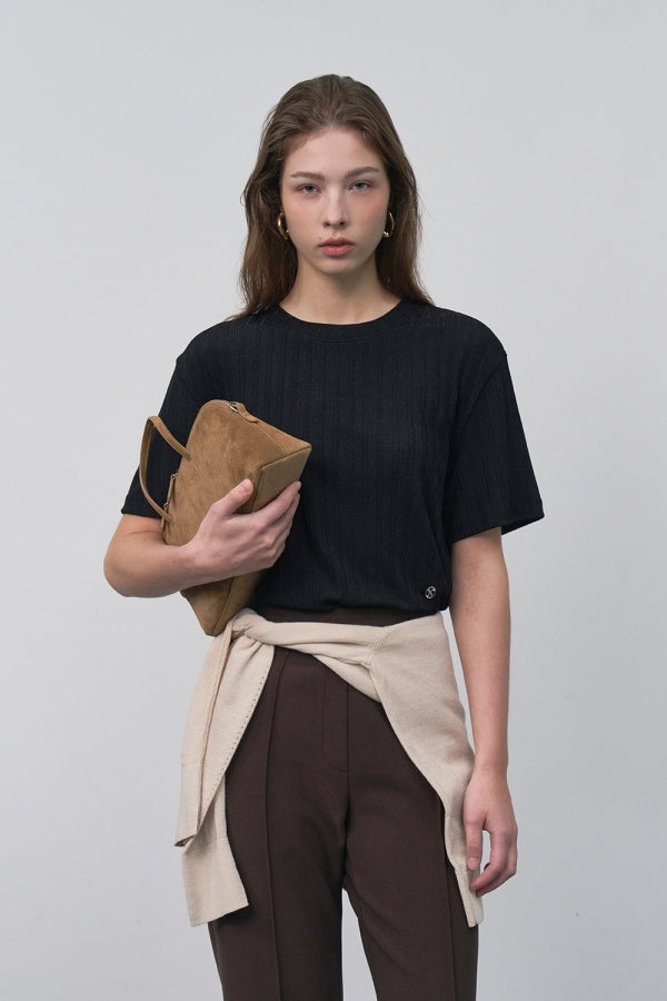 【HER&SHE 2025AW】Double Lip Texture Tee