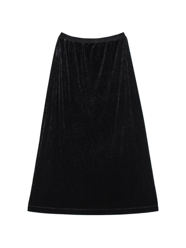 【HER&SHE 2025AW】Velvet Cozy Long Skirt