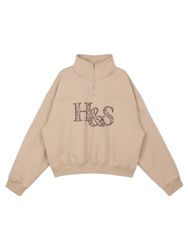 【HER&SHE 2025AW】Paisley Semi Zip-Up Sweatshirt