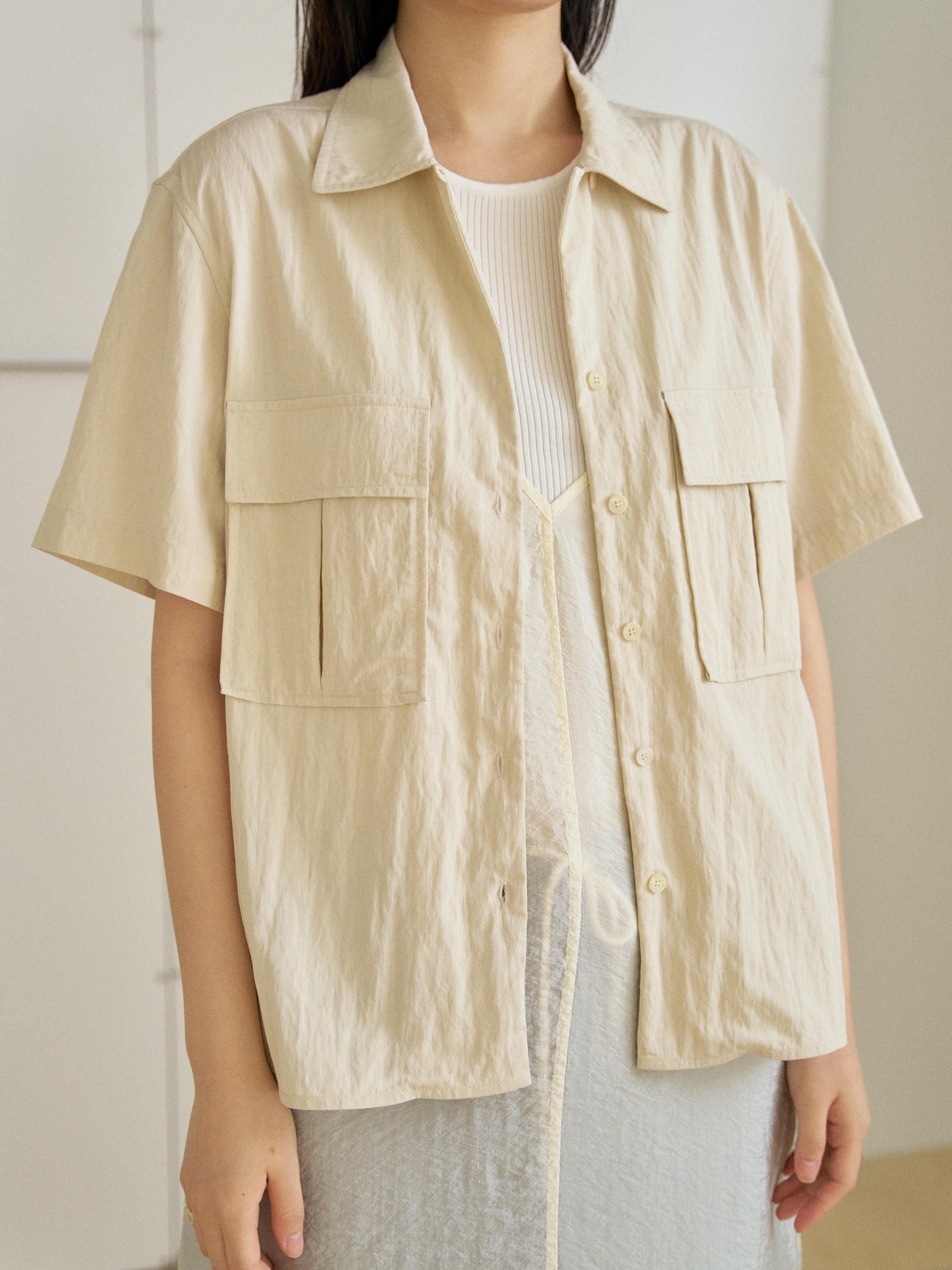 Ray Half Shirt - Ecru