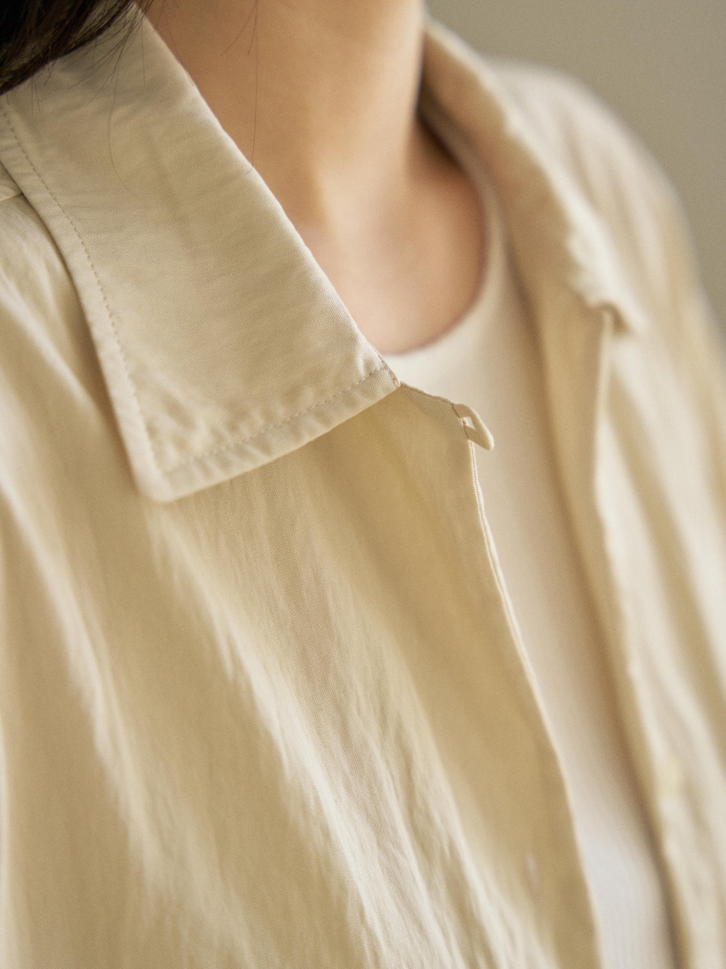 Ray Half Shirt - Ecru