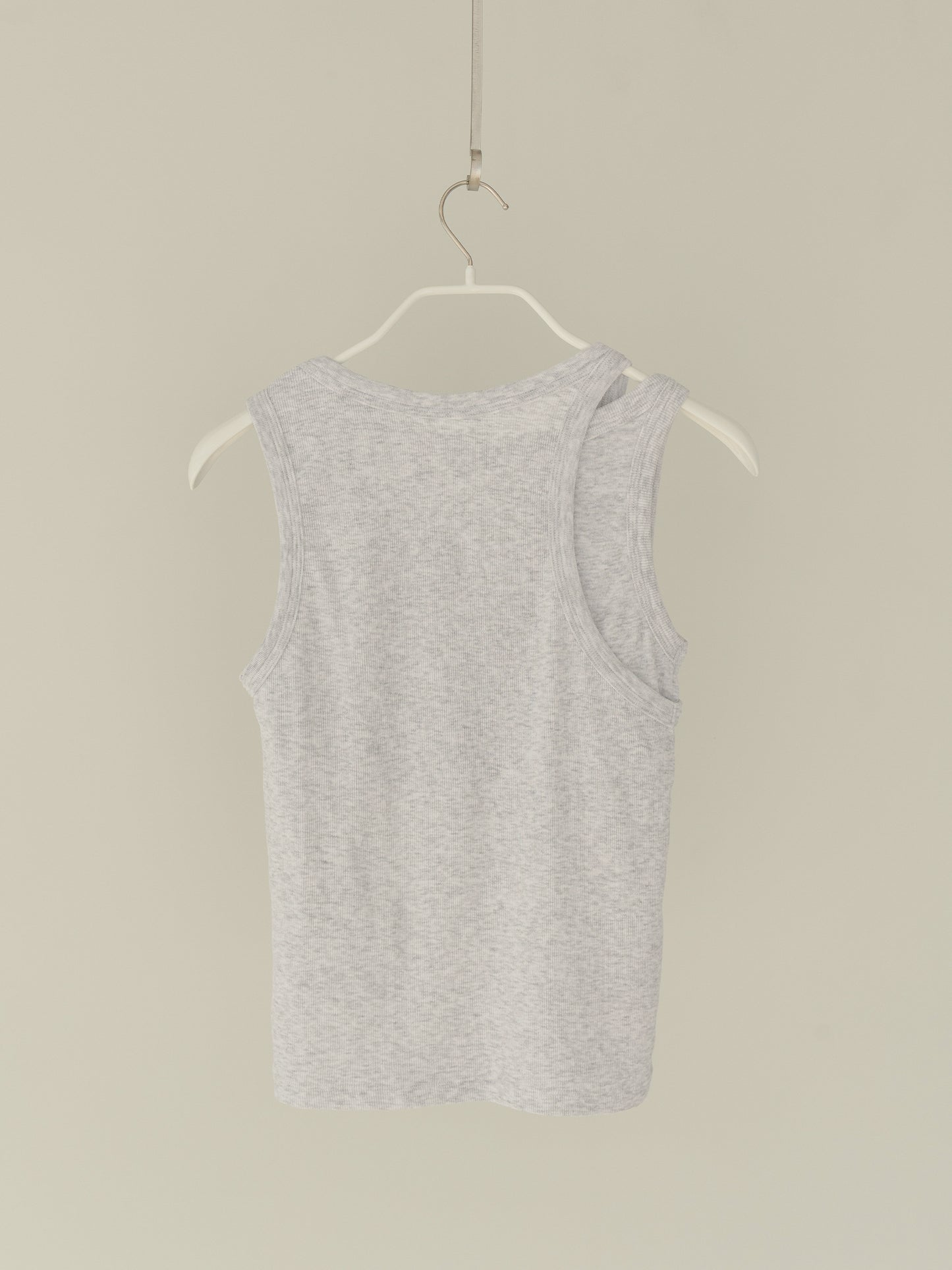 Mei Ribbed Sleeveles-GRAY
