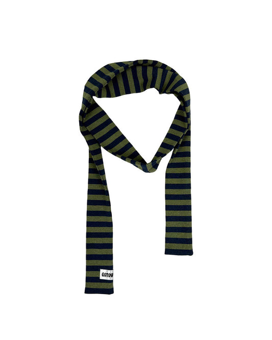 Stripe muffler -BLUE