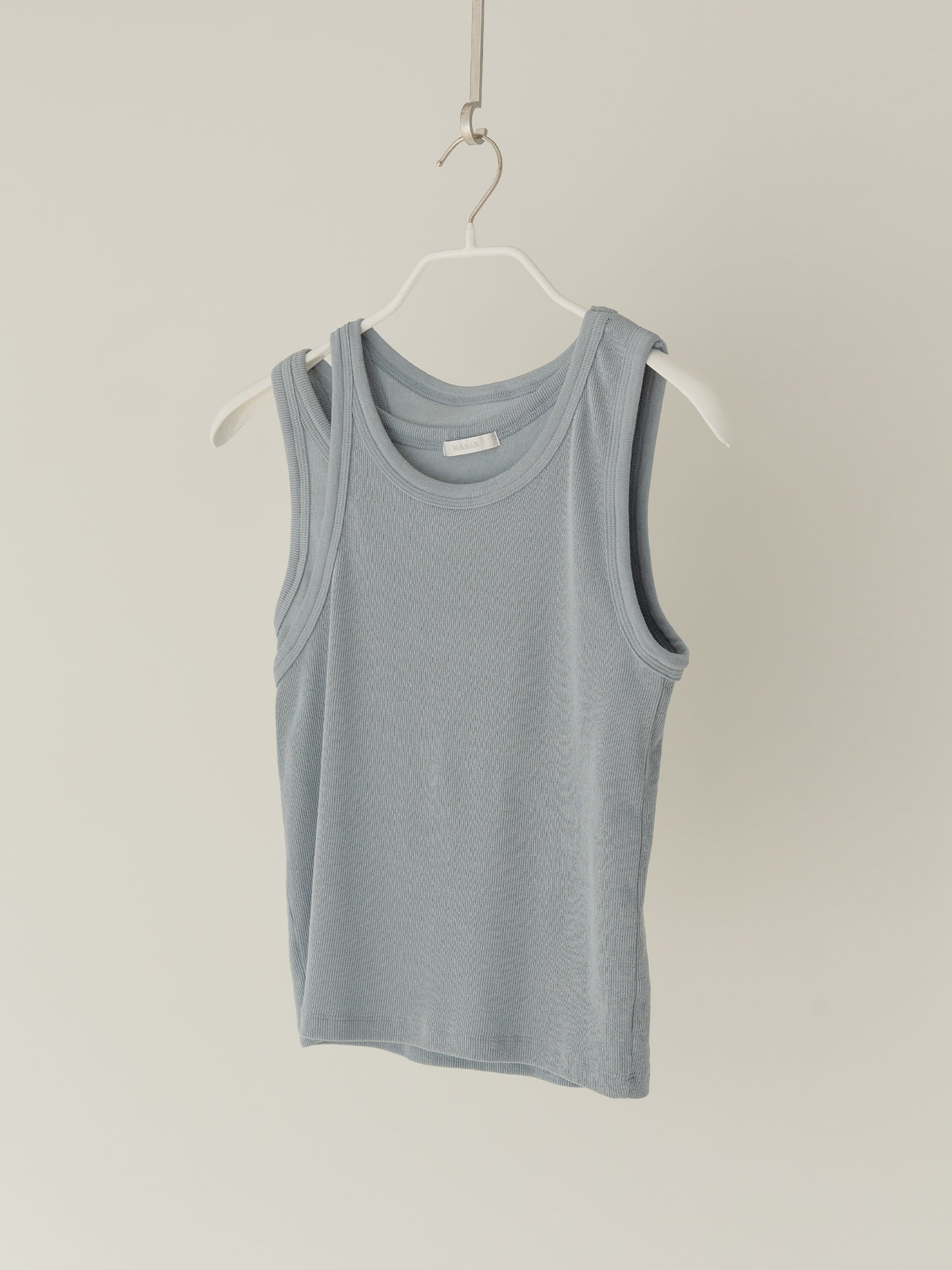 Mei Ribbed Sleeveles-BLUE