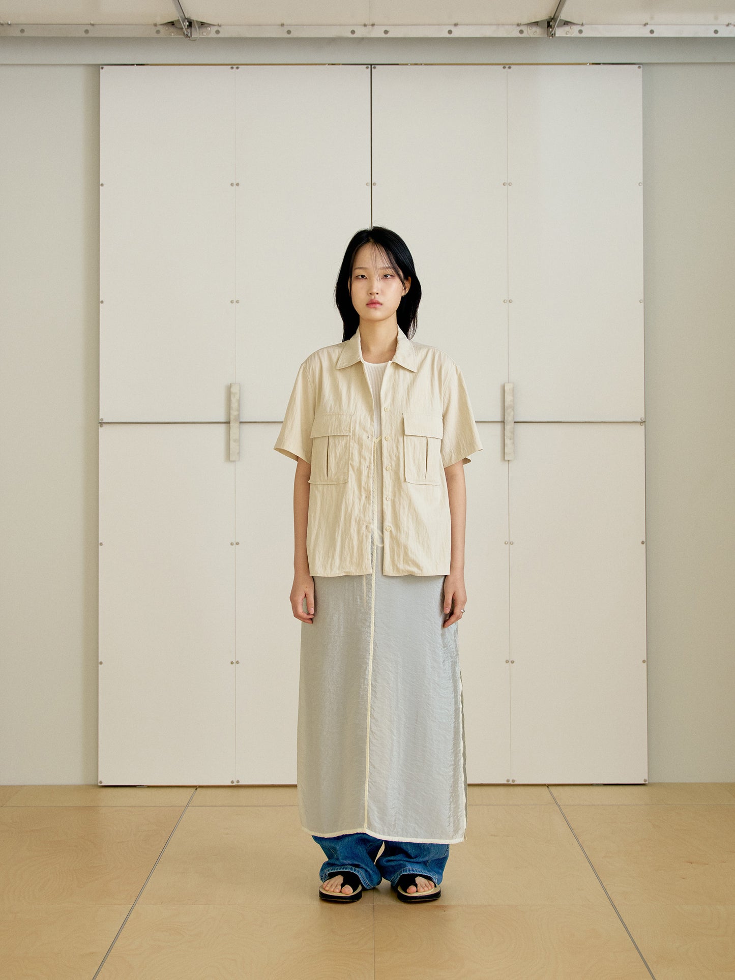 Ray Half Shirt - Ecru