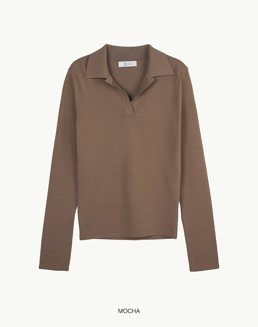 【BLOSSOM H COMPANY 2025SS】EL COLLAR KNIT