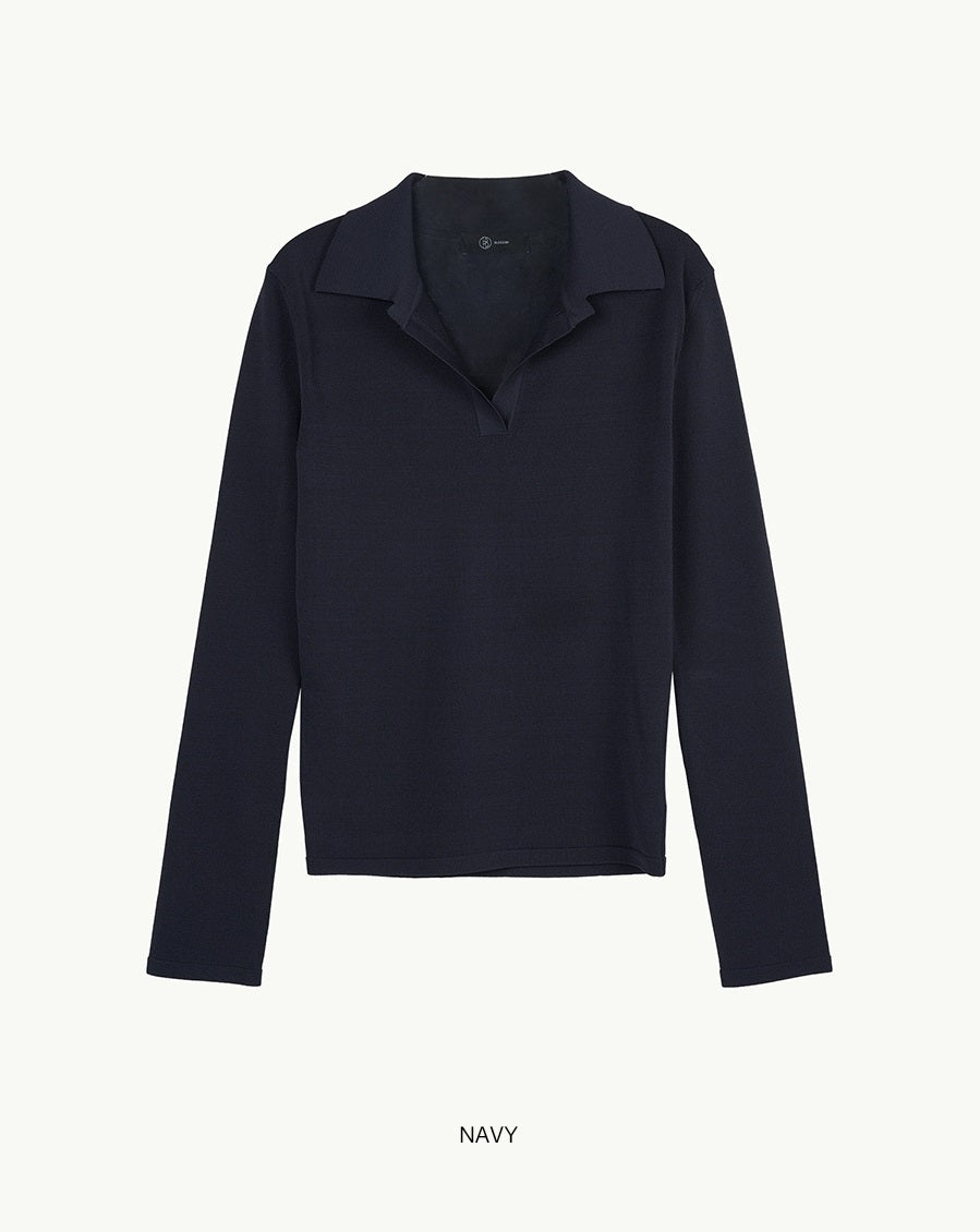 【BLOSSOM H COMPANY 2025SS】EL COLLAR KNIT