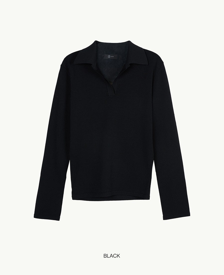 【BLOSSOM H COMPANY 2025SS】EL COLLAR KNIT