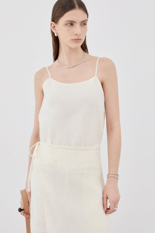 【BLOSSOM H COMPANY 2025SS】MOC WRINKLE SLEEVELESS