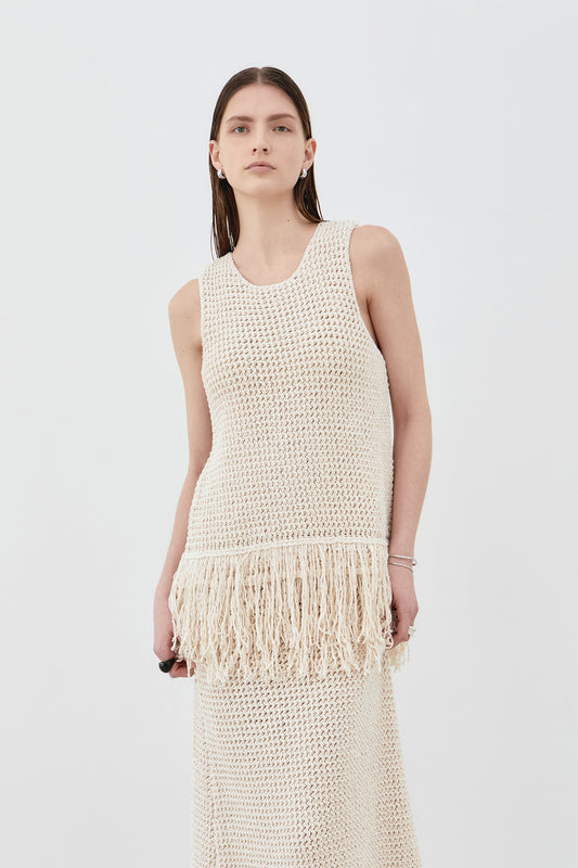 【BLOSSOM H COMPANY 2025SS】SKATCHY KNIT SLEEVELESS