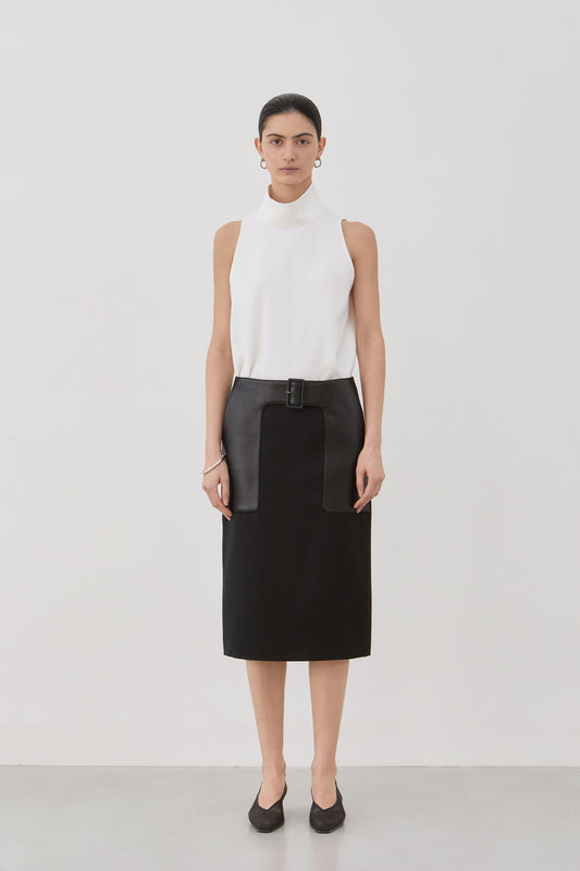 【BLOSSOM H COMPANY 2025SS】WELL LEATHER SKIRT