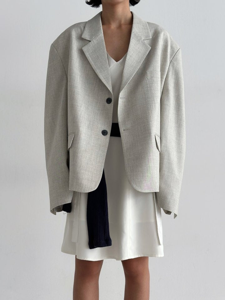 Pleat Cropped Jacket