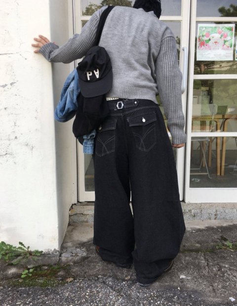 Broad Stripe Denim Set-up