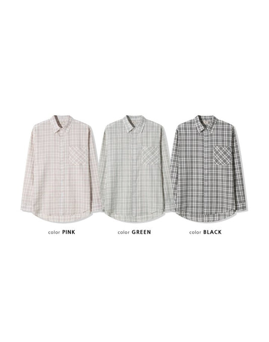 Sheer Over Check Shirts