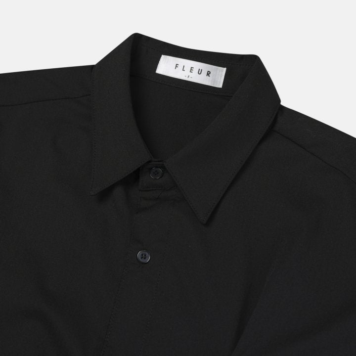 Bar-Tack Pleat Oversize Shirt