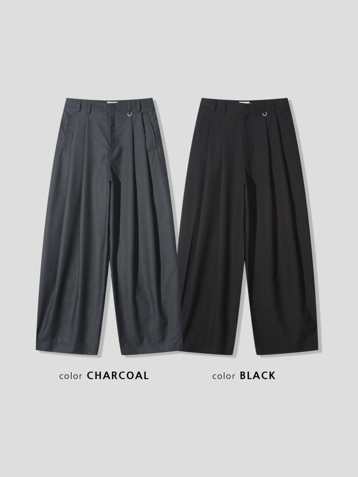 Two-Tuck Wide Slacks Pants