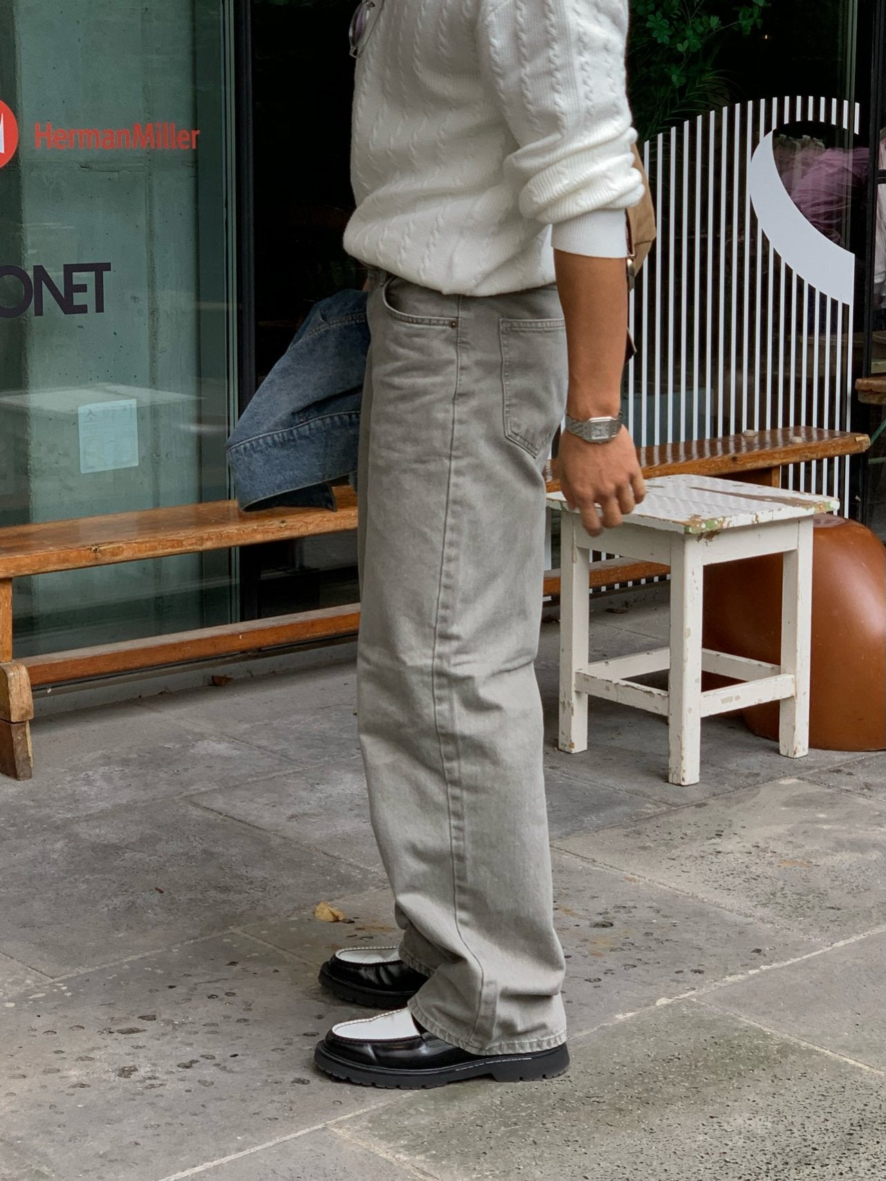 Dying Salt Straight Pants