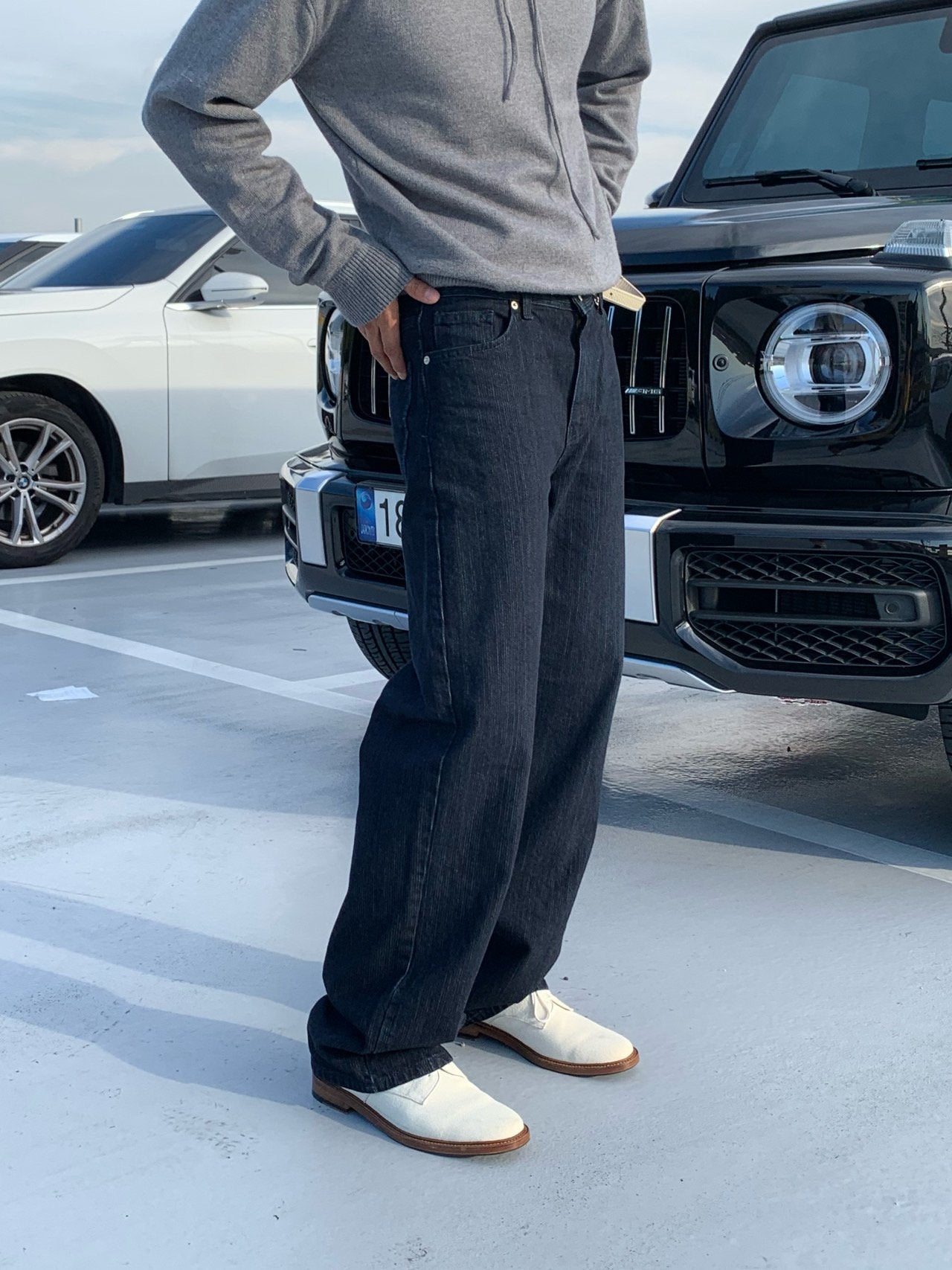 Luggage Ribbed Denim Pants