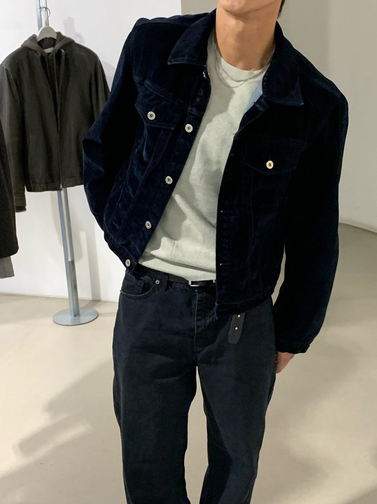 Velvet-Coated Trucker Jacket (Type-3)